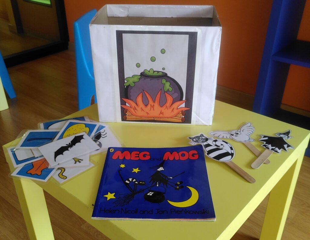 materiales para una clase de inglés para niños de tres a cinco años